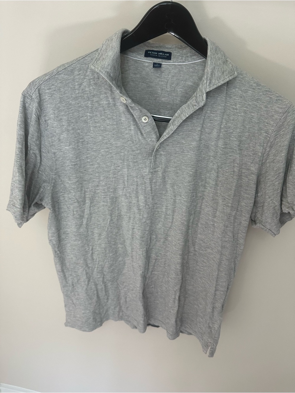 Peter Millar Light Gray Short-Sleeve Polo